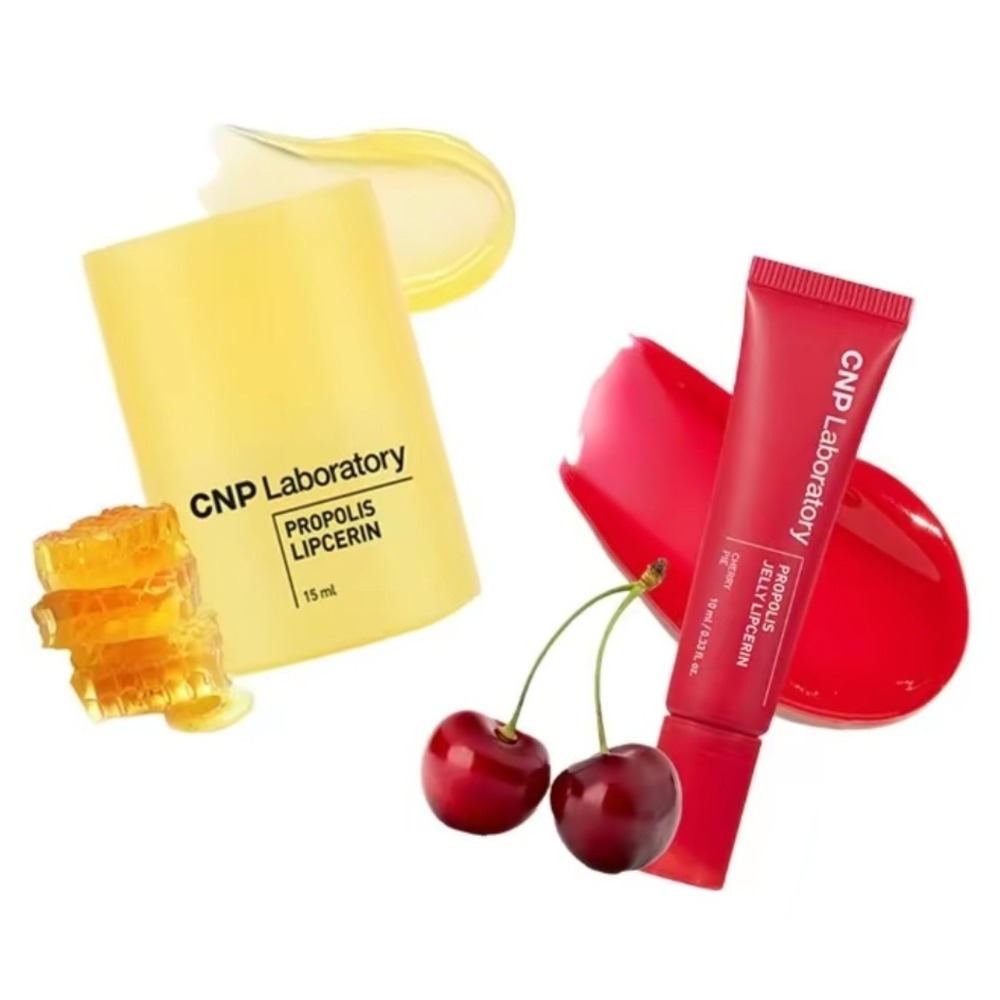 CNP Laboratory Propolis Lipcerin 15ml and Jelly Lipcerin Cherry Pie 10ml Set
